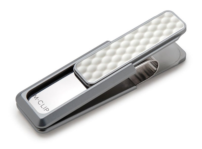 M-Clip Natural Anodized White Golf Ball Money Clip - Image 2